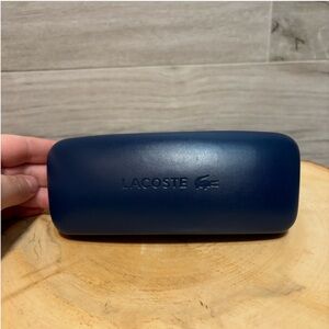 3/$30 Lacoste eyeglass / sunglasses case blue hard case with brand new!
